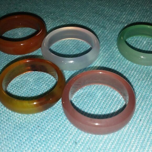 5 different stone band rings - Picture 5 of 8